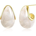Gold Tone Teardrop Earrings for Women Simulated Stone Fashion Jewelry Gift Set Elegant Drop Earrings